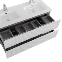 Тумба с раковиной Cezares Duet 120 bianco lucido, раковина Cezares CZR-8073-120-2