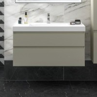 Тумба с раковиной KERAMA MARAZZI Cubo 100 подвесная, лимо матовая
