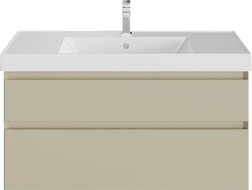 Тумба с раковиной KERAMA MARAZZI Cubo 100 подвесная, лимо матовая