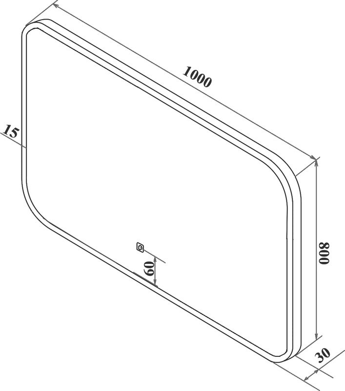 Мебель для ванной комнаты Runo Вудлайн 100 скандинавский дуб, раковина Nuovo 50
