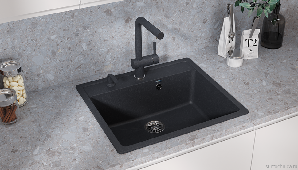 Мойка кухонная Ulgran U-104 -343 антрацит