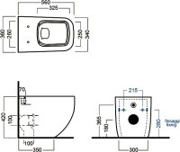Унитаз приставной напольный Hatria Next Y3AY01 безободковый, с микролифтом, белый