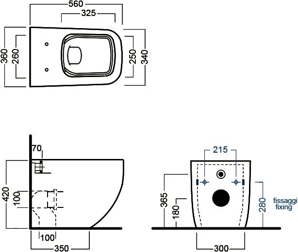 Унитаз приставной напольный Hatria Next Y3AY01 безободковый, с микролифтом, белый