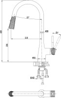 Смеситель для кухни D&K Rhein Schiller DA1462504A, золото