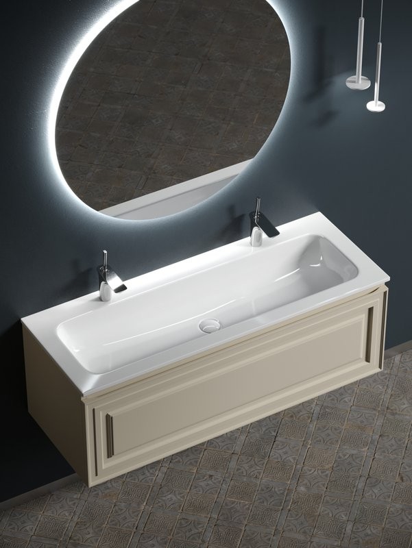 Тумба с раковиной Sancos Very 120 beige soft, раковина CN7016
