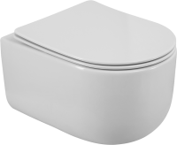 Унитаз подвесной BelBagno Soft BB084CH-TOR безободковый, крышка BB051SC с микролифтом