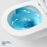 Унитаз подвесной BelBagno Soft BB084CH-TOR безободковый, крышка BB051SC с микролифтом