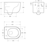 Унитаз подвесной BelBagno Soft BB084CH-TOR безободковый, крышка BB051SC с микролифтом