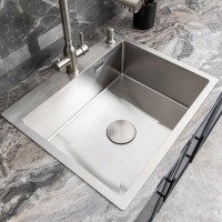 Мойка кухонная Melana ProfLine R6050HK в комплекте с дозатором, сатин