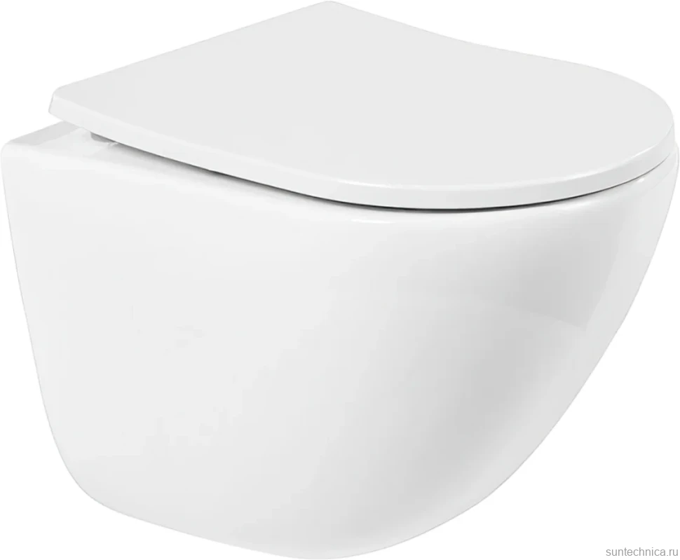 Унитаз подвесной BelBagno Amanda BB051CHR безободковый, крышка BB2031SC с микролифтом