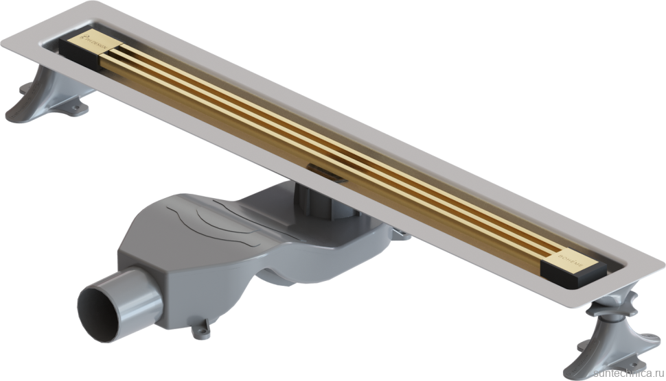 Душевой трап (лоток) Boheme Infinity 60 см, золото