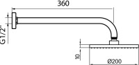 Верхний душ Webert Comfort AC0013015 metal