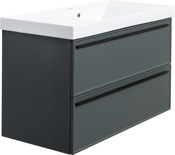 Тумба с раковиной La Fenice Elba Twin 100 серая