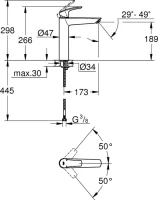 Смеситель для раковины Grohe Eurosmart 23971003 Смеситель для раковины Grohe Eurosmart 23971003