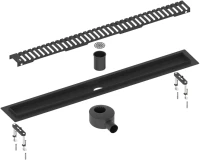 Душевой трап (лоток) Timo Drain Systems DS230108/03 800 вставка lines, черный