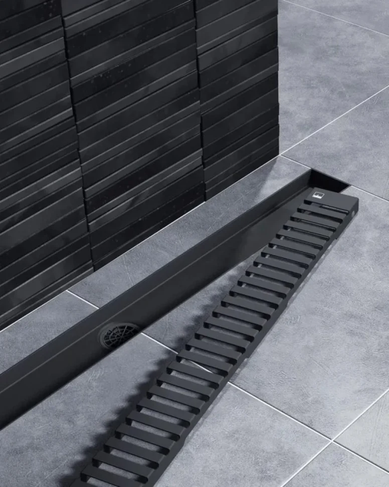 Душевой трап (лоток) Timo Drain Systems DS230108/03 800 вставка lines, черный