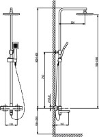 Душевая стойка Timo Tetra-Thermo SX-0169/00 chrom