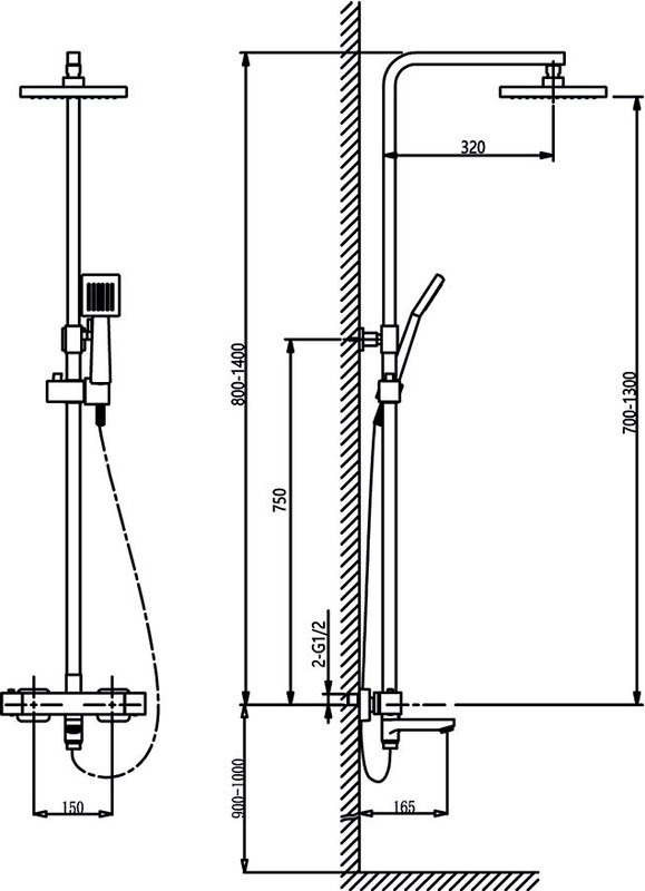 Душевая стойка Timo Tetra-Thermo SX-0169/00 chrom