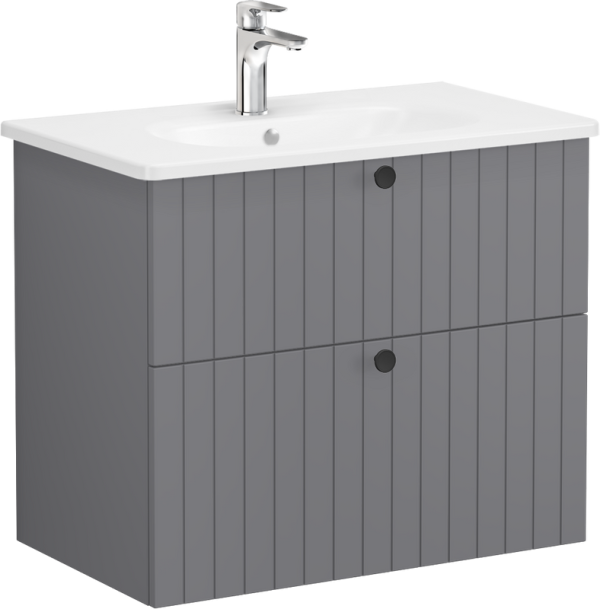 Тумба с раковиной VitrA Root Groove 80 серая
