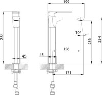 Смеситель для раковины IDDIS Slide SLIWT01i01 белый