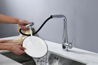 Смеситель для кухни AQUAme Cucina с выдвижным изливом AQM9902CR