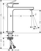 Смеситель для раковины Hansgrohe Vernis Shape 71591670 матовый черный