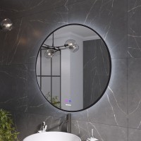 Зеркало круглое Grossman Cosmo-норма Black 70 с подсветкой, с антизапотевателем