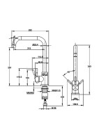 Смеситель для кухни Cersanit Комо (Como) 64845 сатин