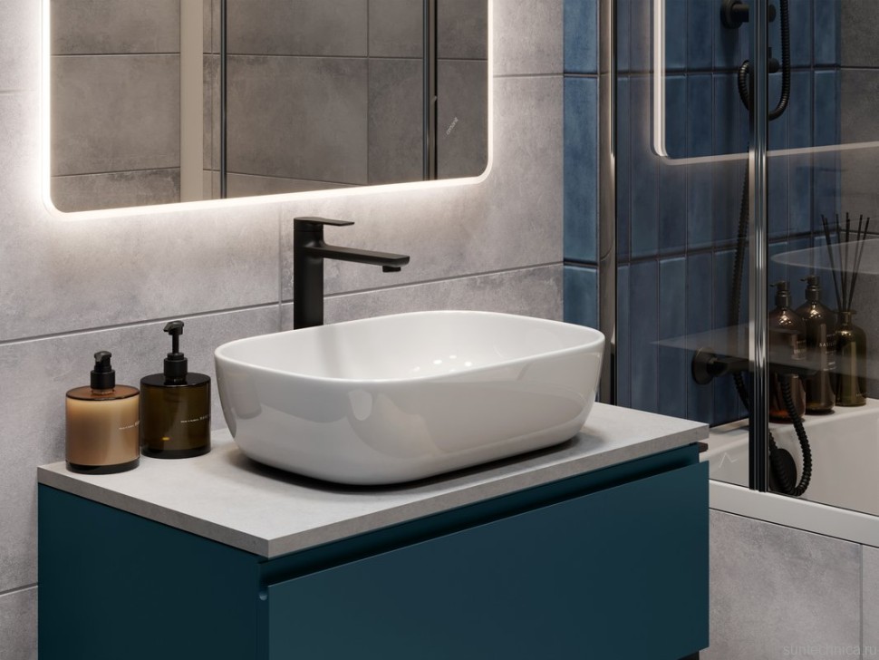 Смеситель для раковины Cersanit Вайб (Vibe) 68928 матовый черный