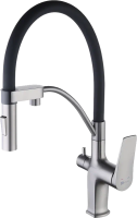 Смеситель для кухни Lemark Bronx LM3761GM графит с гибким изливом