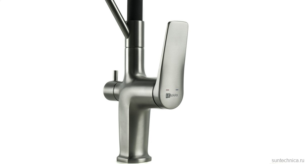 Смеситель для кухни Lemark Bronx LM3761GM графит с гибким изливом