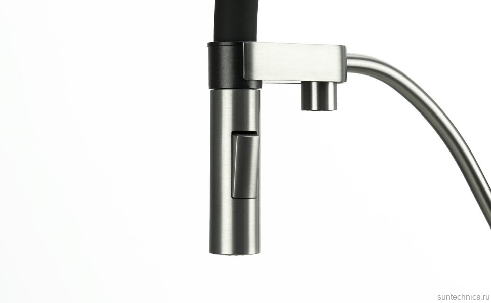 Смеситель для кухни Lemark Bronx LM3761GM графит с гибким изливом