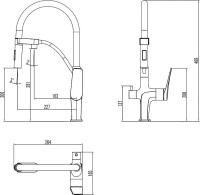 Смеситель для кухни Lemark Bronx LM3761GM графит с гибким изливом
