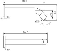 Смеситель для раковины Damixa Scandinavian Pure 360270300 С ВНУТРЕННЕЙ ЧАСТЬЮ черный