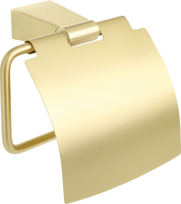 Держатель туалетной бумаги Fixsen Trend Gold FX-99010 матовое золото, с крышкой