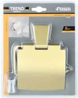 Держатель туалетной бумаги Fixsen Trend Gold FX-99010 матовое золото, с крышкой Держатель туалетной бумаги Fixsen Trend Gold FX-99010 матовое золото, с крышкой