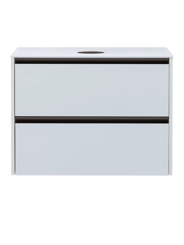 Тумба под раковину без столешницы Allen Brau Activity 100 с подсветкой, матовый белый, олива браш