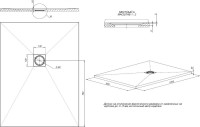 Поддон для душа Allen Brau Priority 120х90 см, белый камень