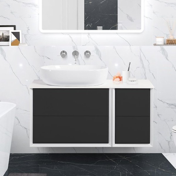 Тумба с раковиной Cezares Bellagio 106 со столешницей grafite