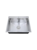 Мойка кухонная РМС MR-6050 c корзиной и дозатором, нержавеющая сталь