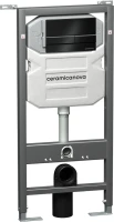Комплект Унитаз подвесной Ceramicanova Metric CN3007 с микролифтом, безободковый + Иинсталляции Envision CN1002B + Кнопка Flat, черная матовая