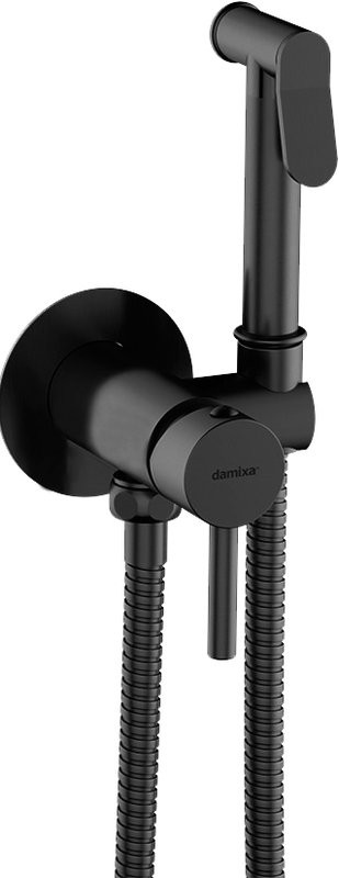 Гигиенический душ Damixa Option 217000000 со смесителем, С ВНУТРЕННЕЙ ЧАСТЬЮ, черный
