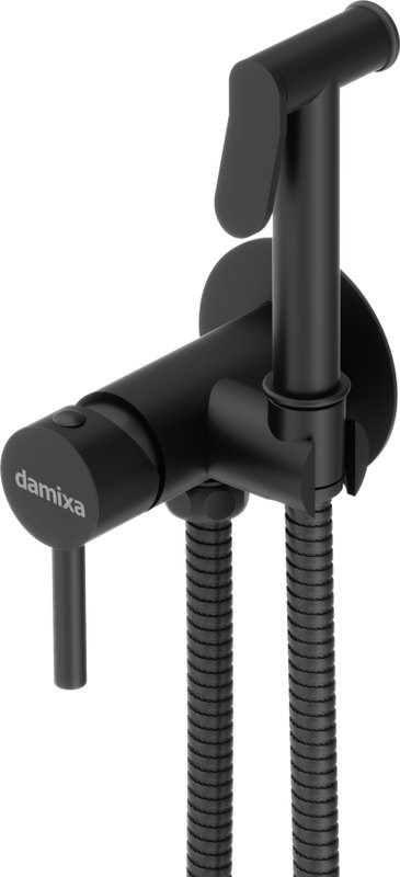 Гигиенический душ Damixa Option 217000000 со смесителем, С ВНУТРЕННЕЙ ЧАСТЬЮ, черный