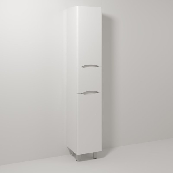 Шкаф пенал для ванной Vod-Ok Adel 30 R, с бельевой корзиной, белый