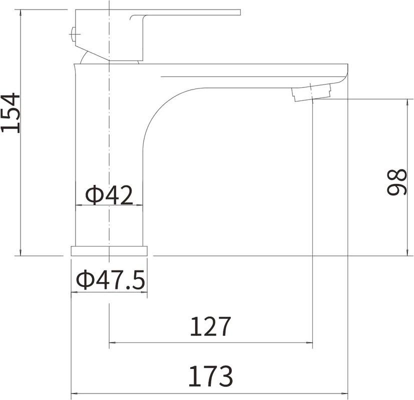 Смеситель для раковины Fashun A51119 сатин