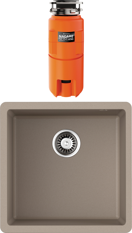 Комплект Мойка Omoikiri Bosen 44-U-SA бежевая + Измельчитель Nagare slim 1250