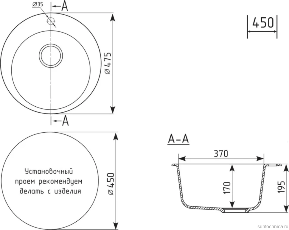 Мойка кухонная Domaci Палермо PR-475-003 серая
