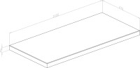Столешница с раковиной ASB-Woodline Санди 100