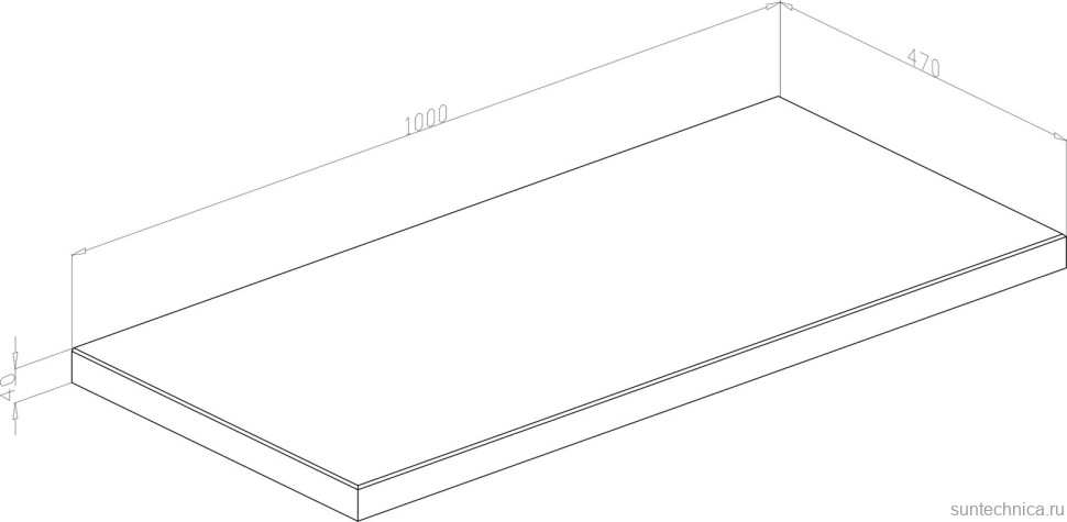 Столешница с раковиной ASB-Woodline Санди 100