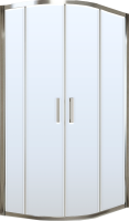 Душевой уголок Vegas Glass ZS-F Tur Novo 120*90 08 10 профиль глянцевый хром, стекло сатин